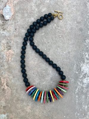 Rio Handmade Ceramic Bead Necklace Multi Colours