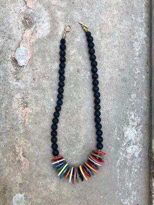 Rio Handmade Ceramic Bead Necklace Multi Colours