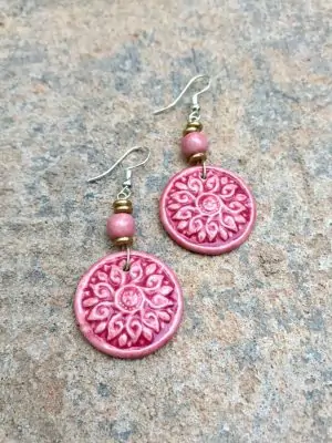 Shield Maiden Ceramic Earrings – Shades of Rose