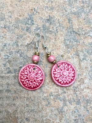 Shield Maiden Ceramic Earrings – Shades of Rose